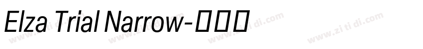 Elza Trial Narrow字体转换